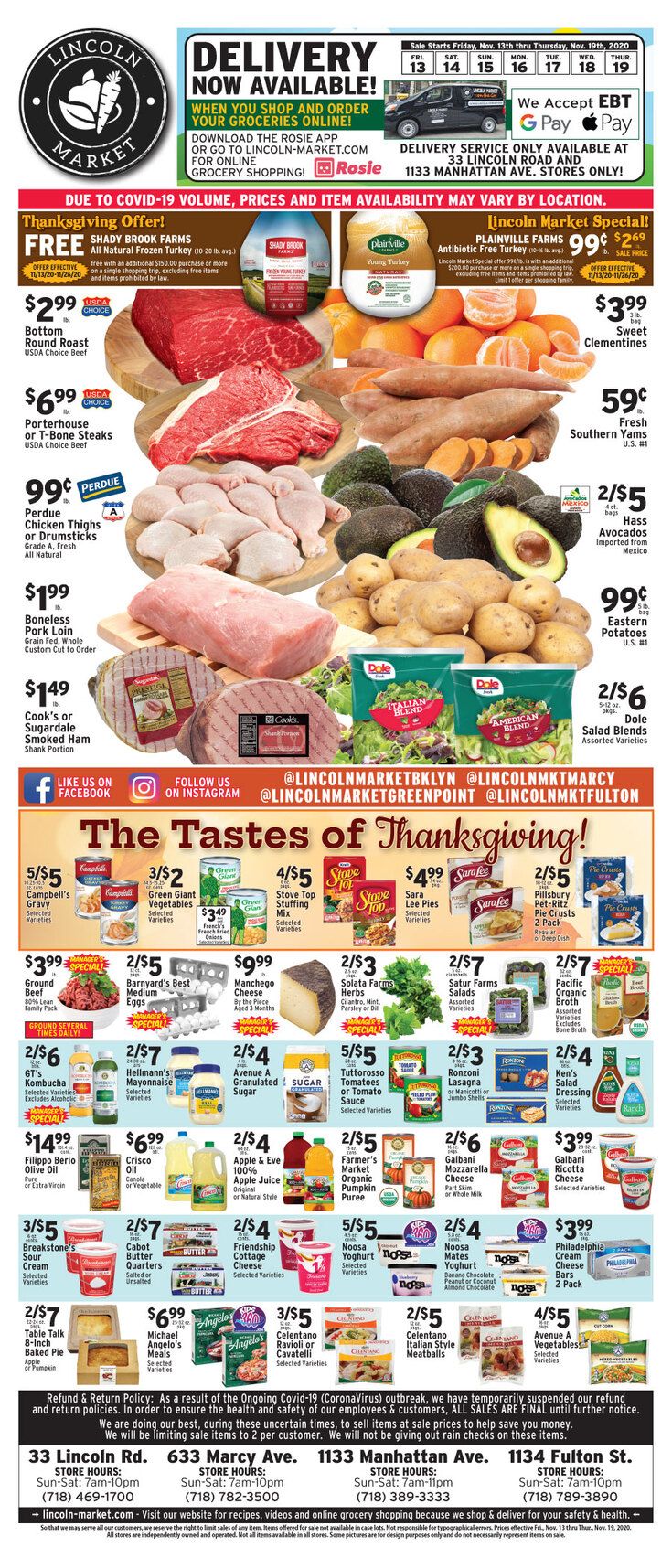 Lincoln Market Weekly Ad Flyer November 13 to November 19, 2020