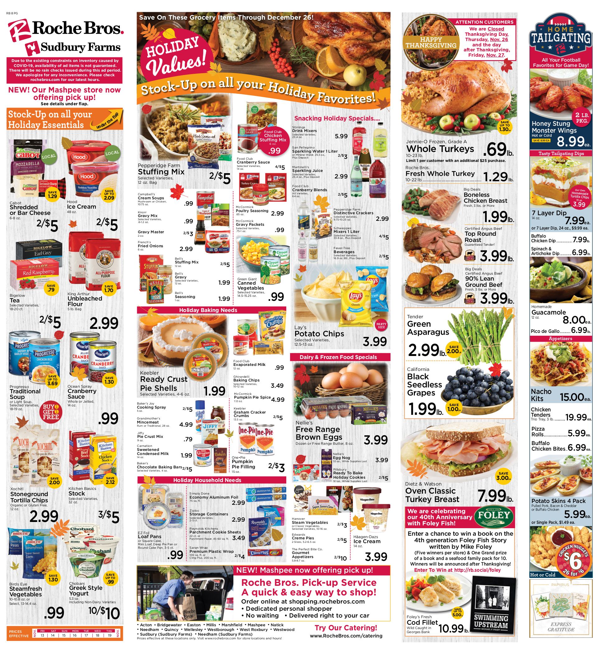 Roche Bros Supermarkets Weekly Ad Flyer November 13 to November 19, 2020