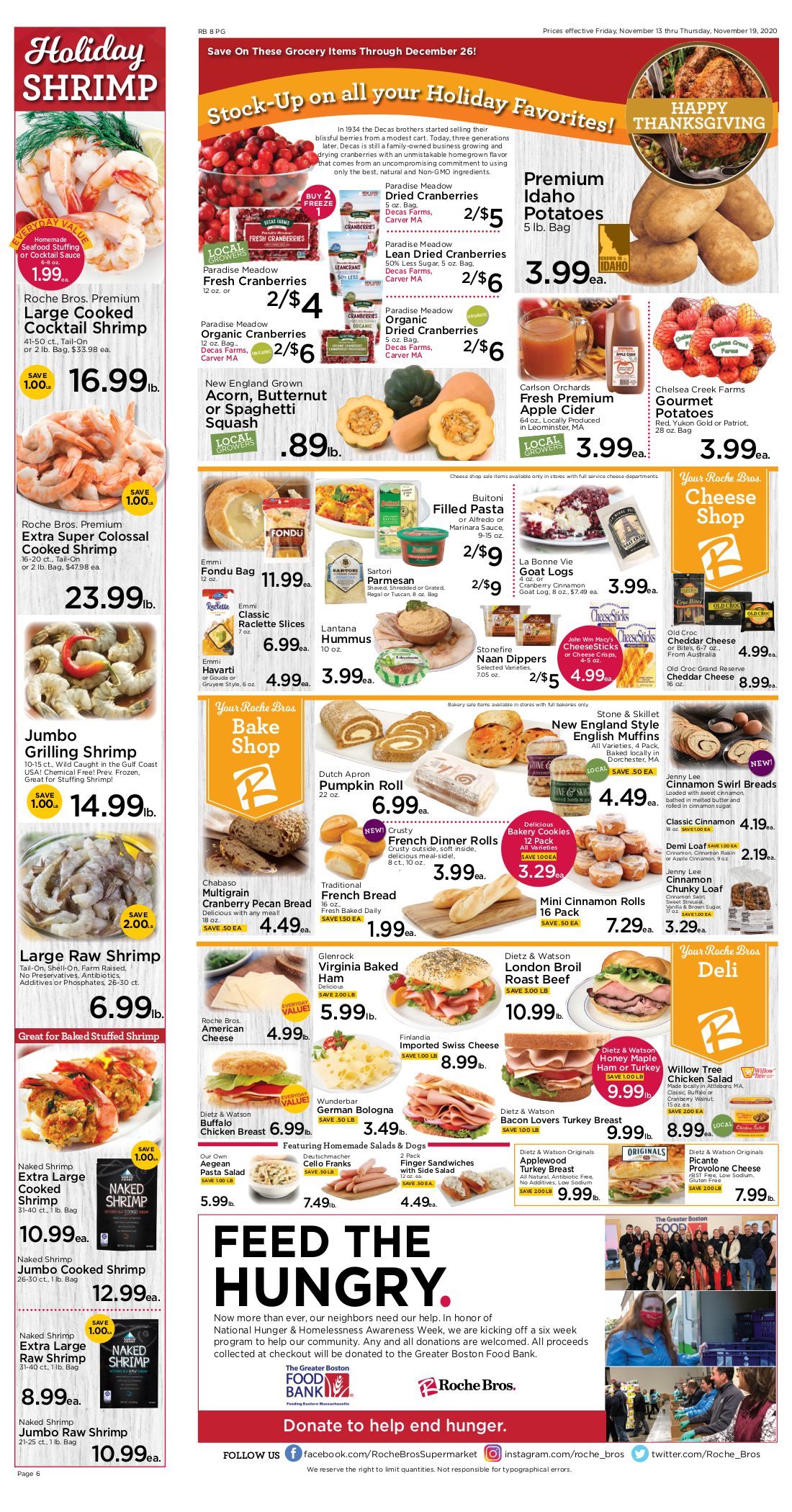 Roche Bros Supermarkets Weekly Ad Flyer November 13 to November 19, 2020
