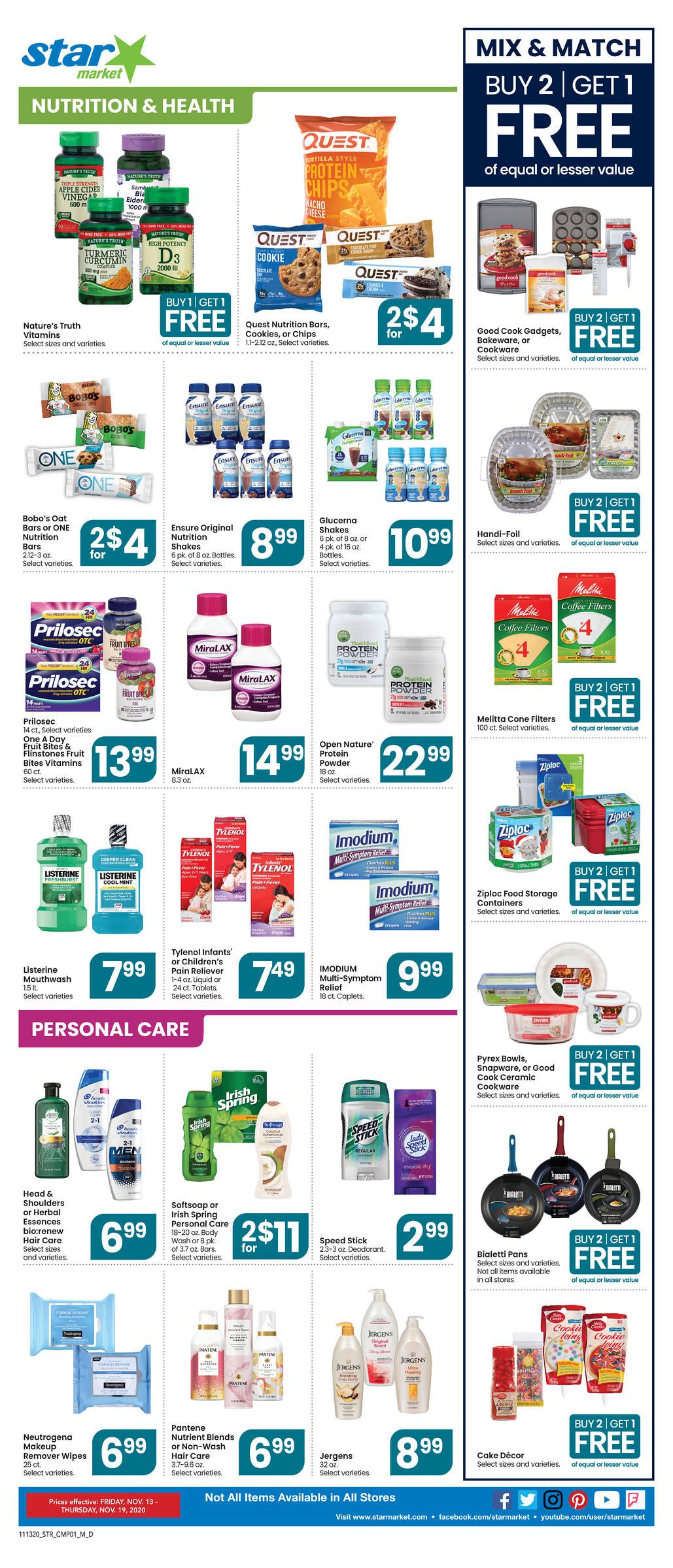 Star Market Weekly Ad Flyer November 13 to November 19, 2020
