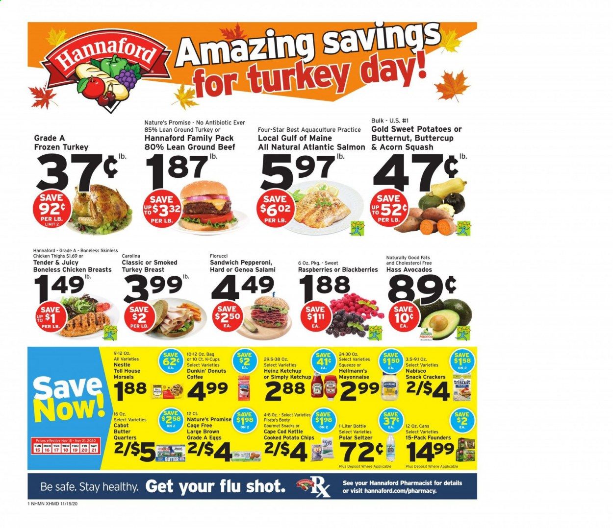 Hannaford (NH) Weekly Ad Flyer November 15 to November 21
