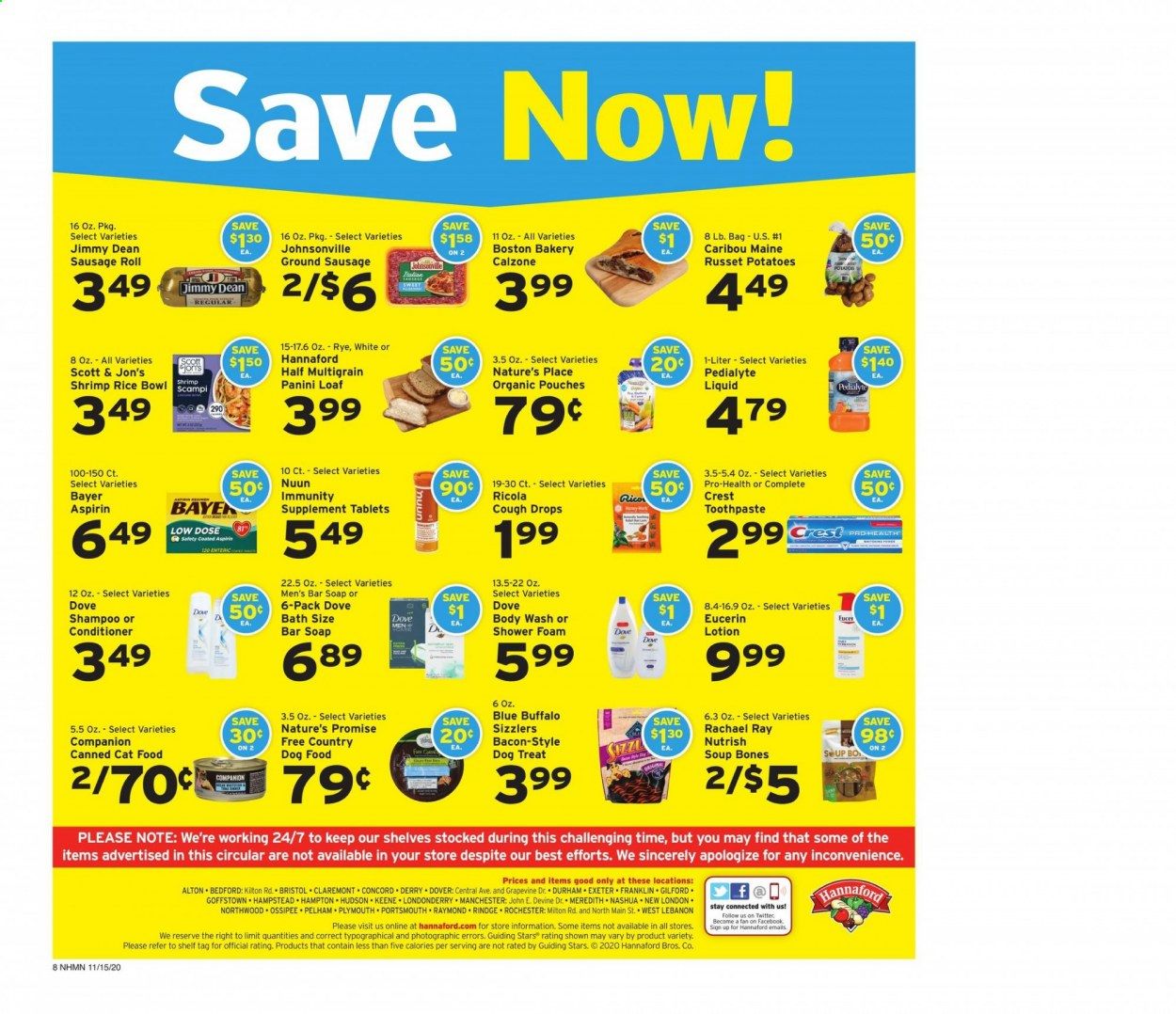 Hannaford (NH) Weekly Ad Flyer November 15 to November 21