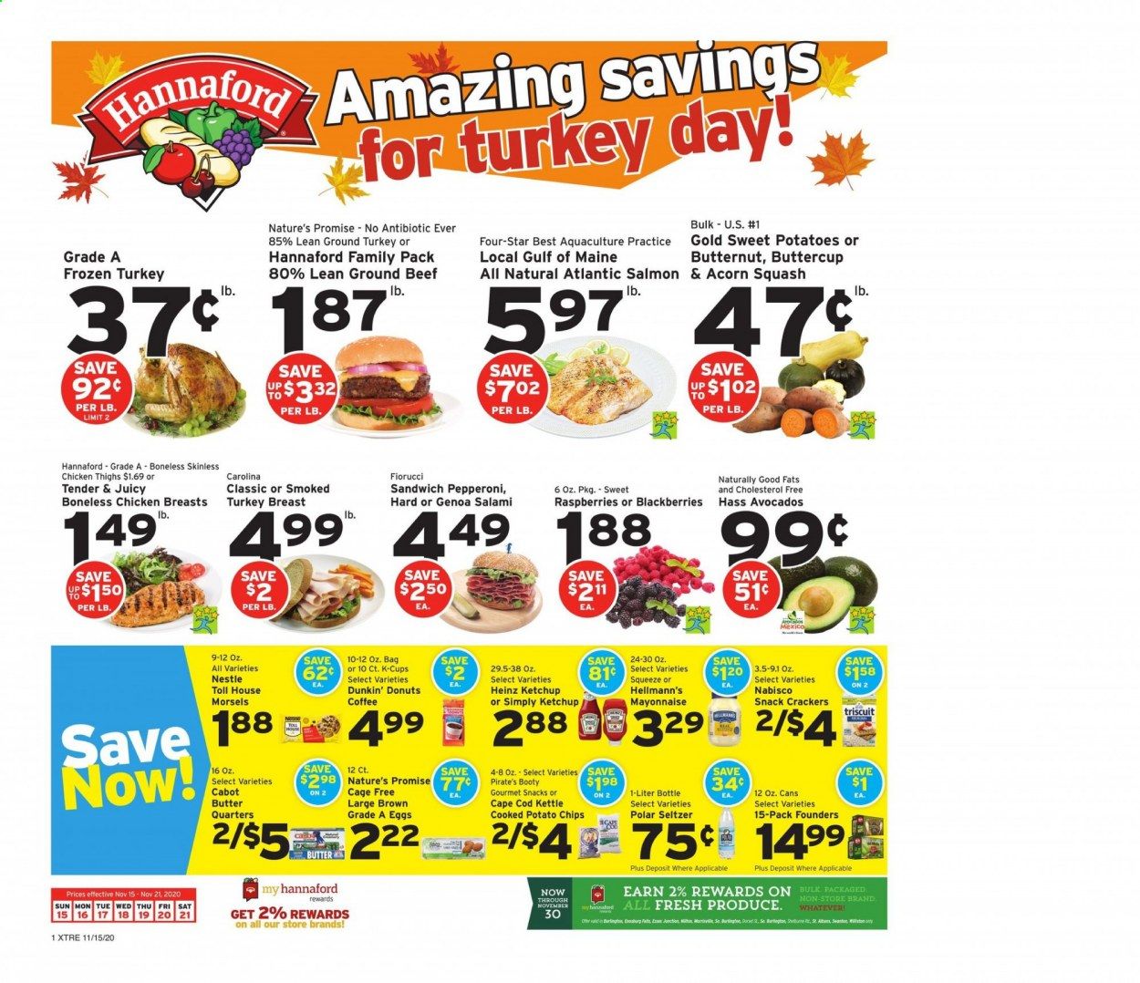 Hannaford (VT) Weekly Ad Flyer November 15 to November 21