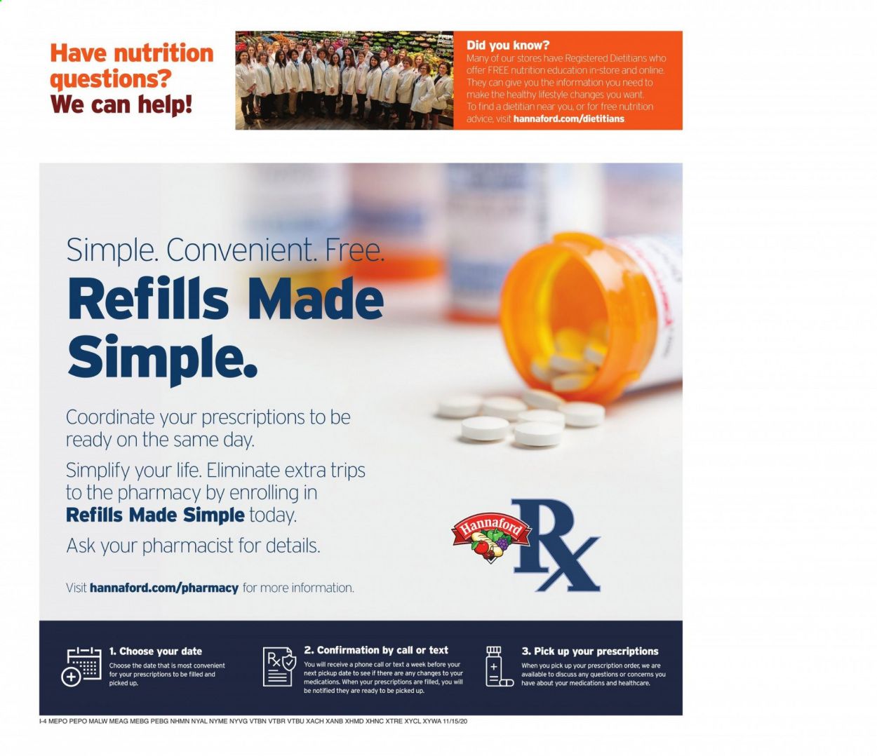 Hannaford (VT) Weekly Ad Flyer November 15 to November 21