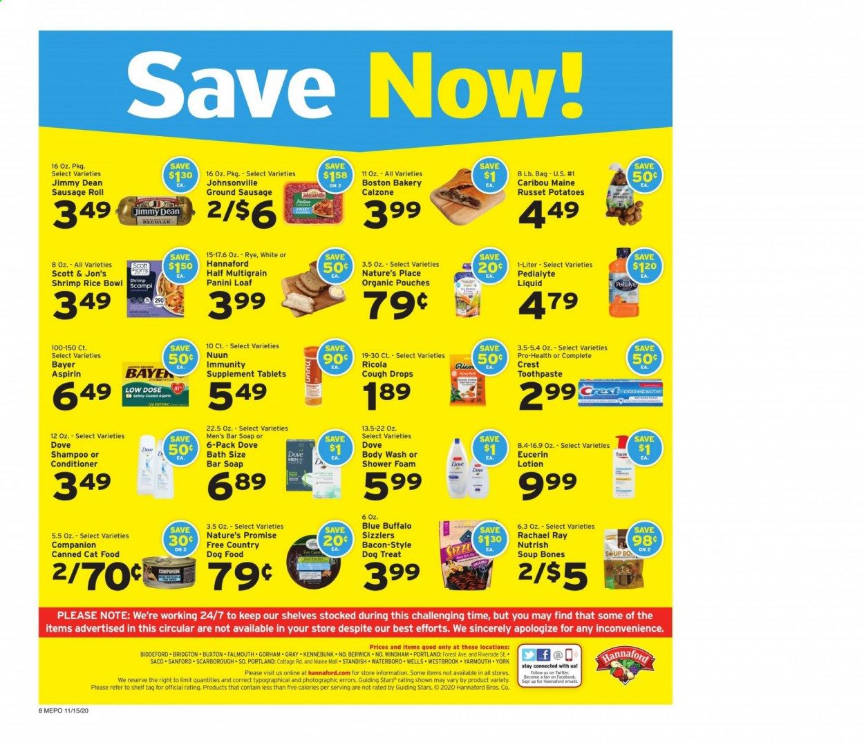 Hannaford (ME) Weekly Ad Flyer November 15 to November 21