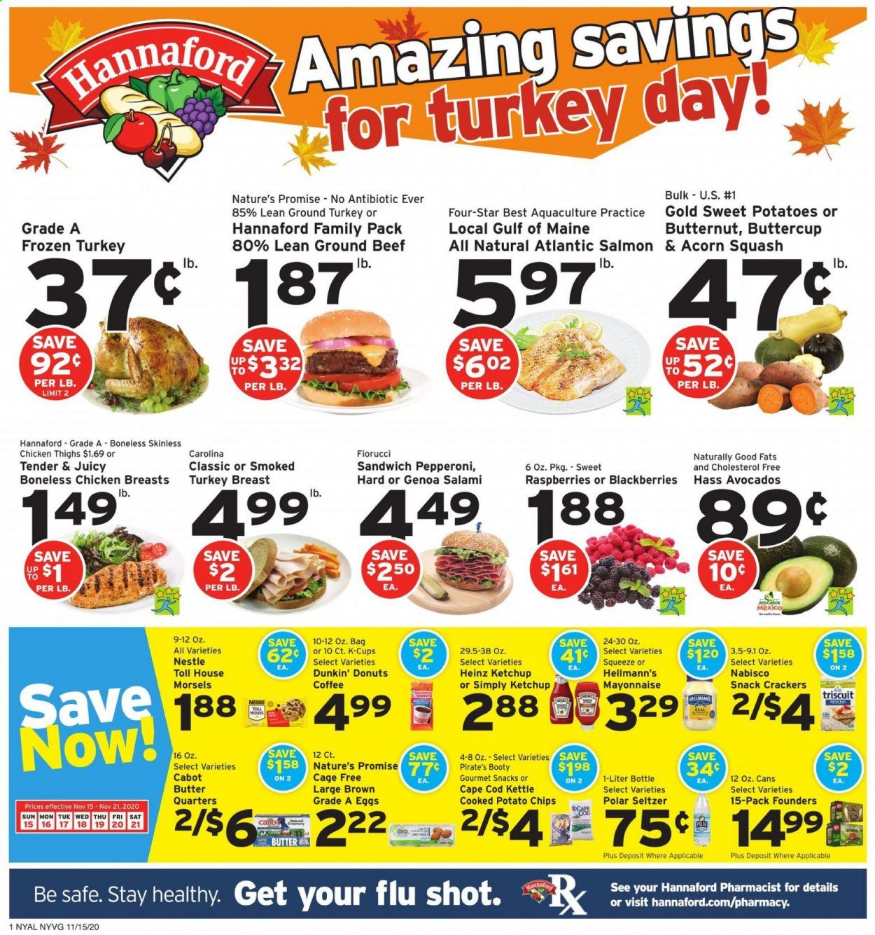 Hannaford (NY) Weekly Ad Flyer November 15 to November 21