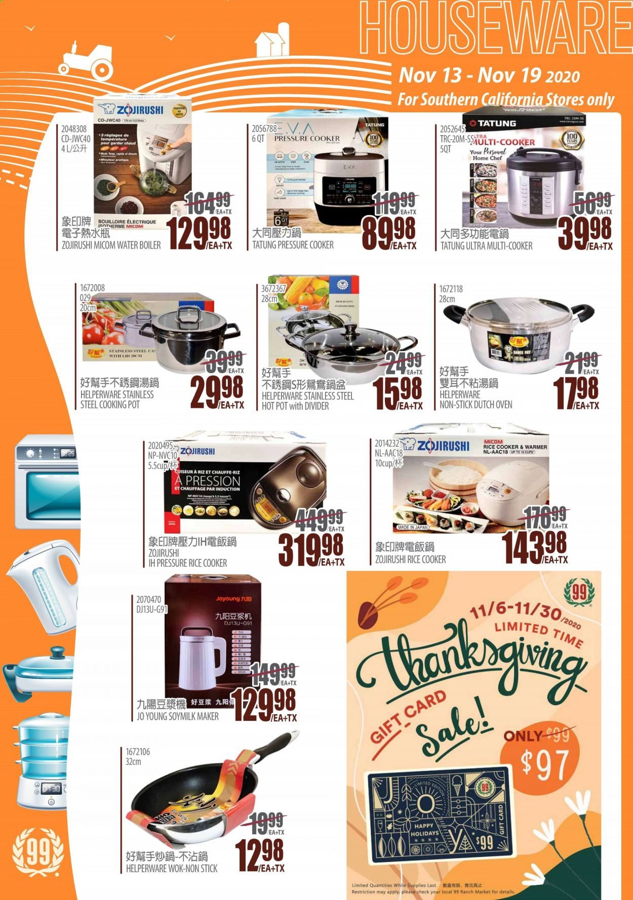 99 Ranch Market (CA) Weekly Ad Flyer November 13 to November 19