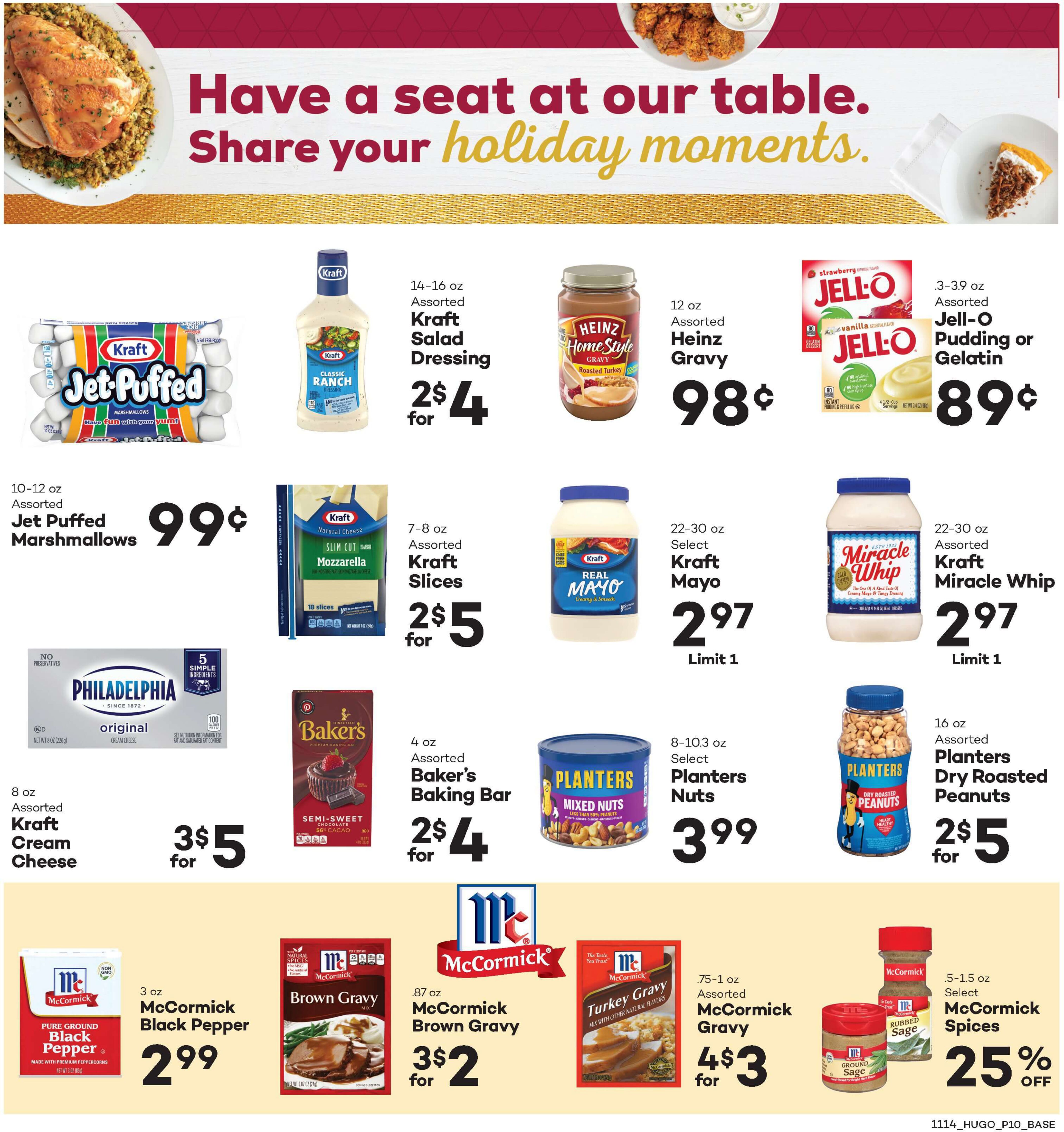 Hugo's Family Marketplace Thanksgiving Ad Flyer November 14 to November 27, 2020