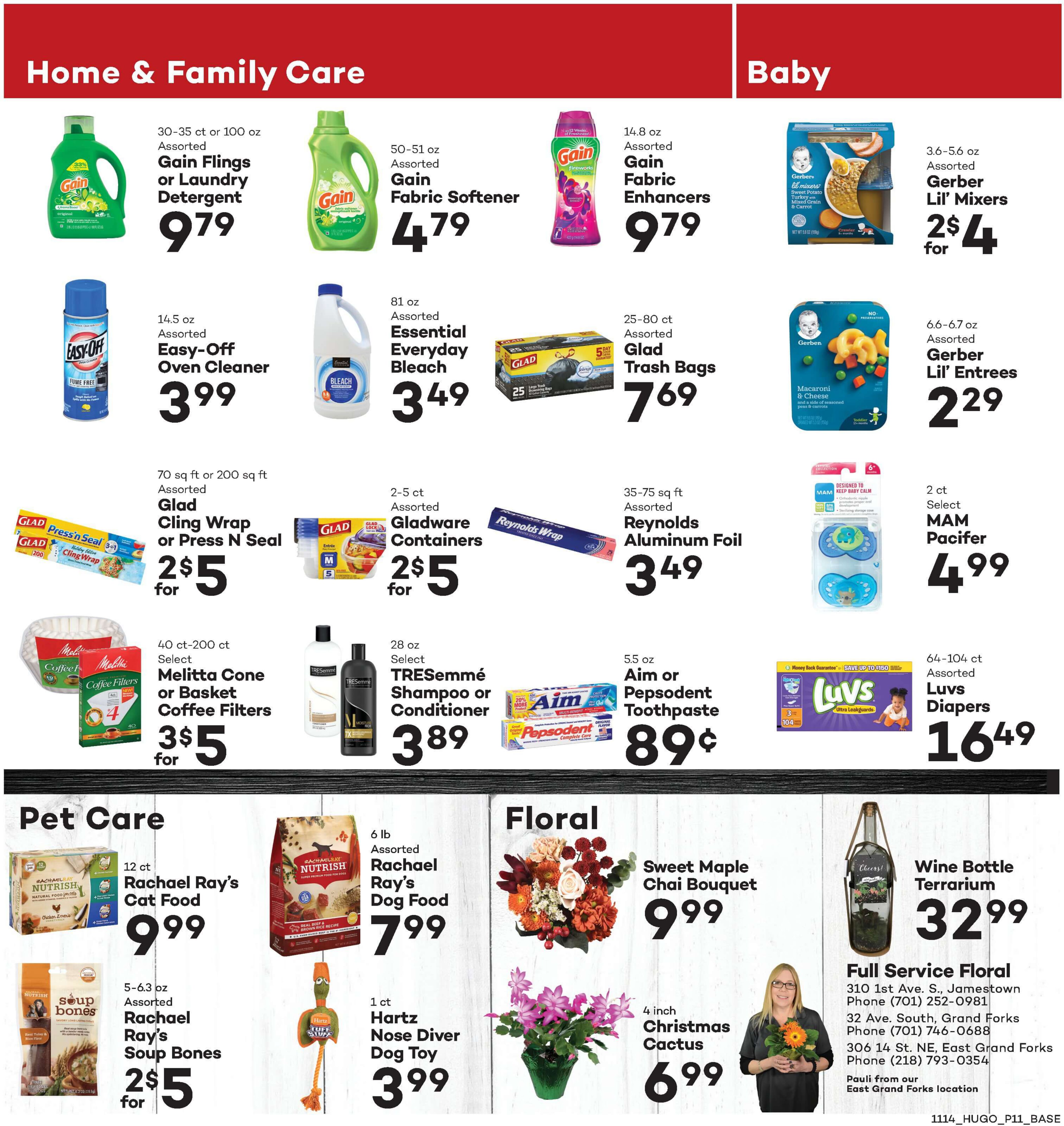Hugo's Family Marketplace Thanksgiving Ad Flyer November 14 to November 27, 2020