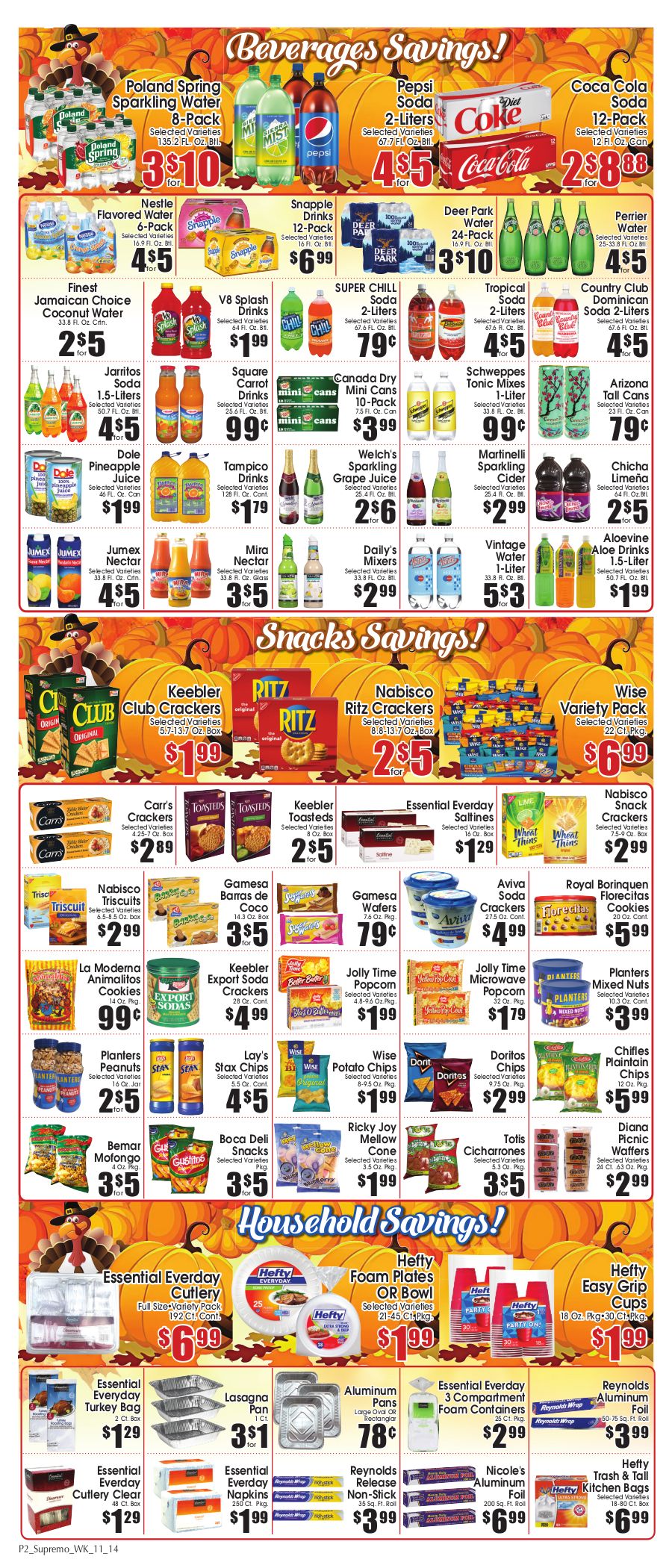 Supremo Food Market Thanksgiving Ad Flyer November 14 to November 27, 2020