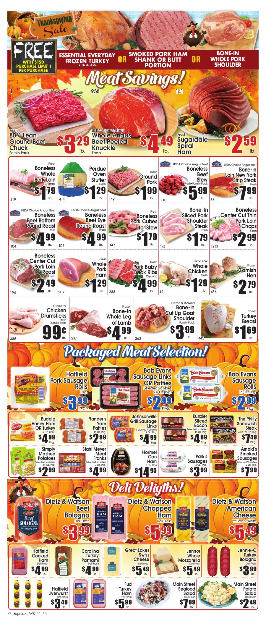 Supremo Food Market Thanksgiving Ad Flyer November 14 to November 27, 2020