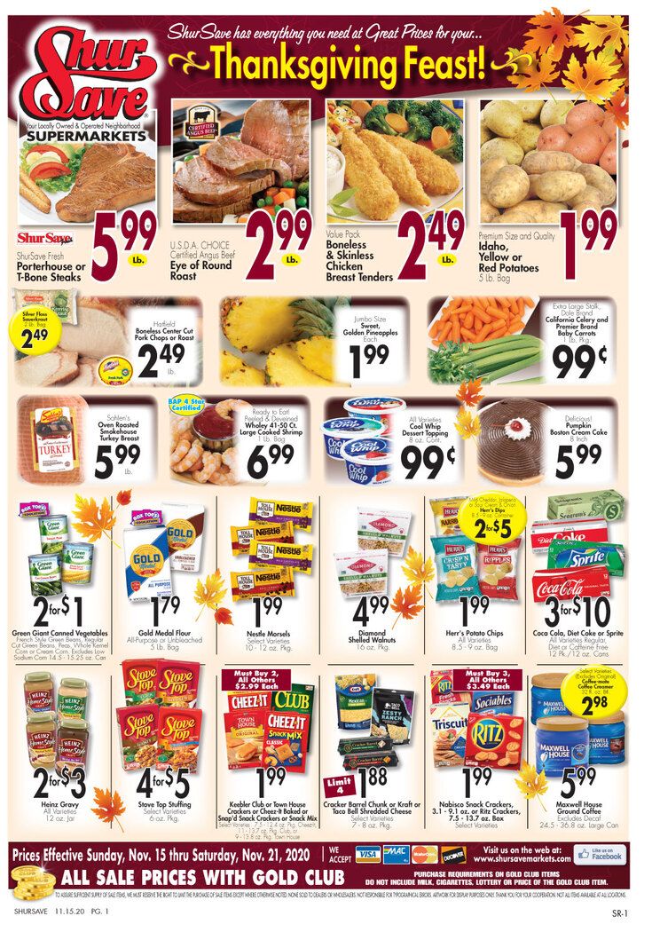 Gerrity's Thanksgiving Weekly Ad Flyer November 15 to November 21, 2020