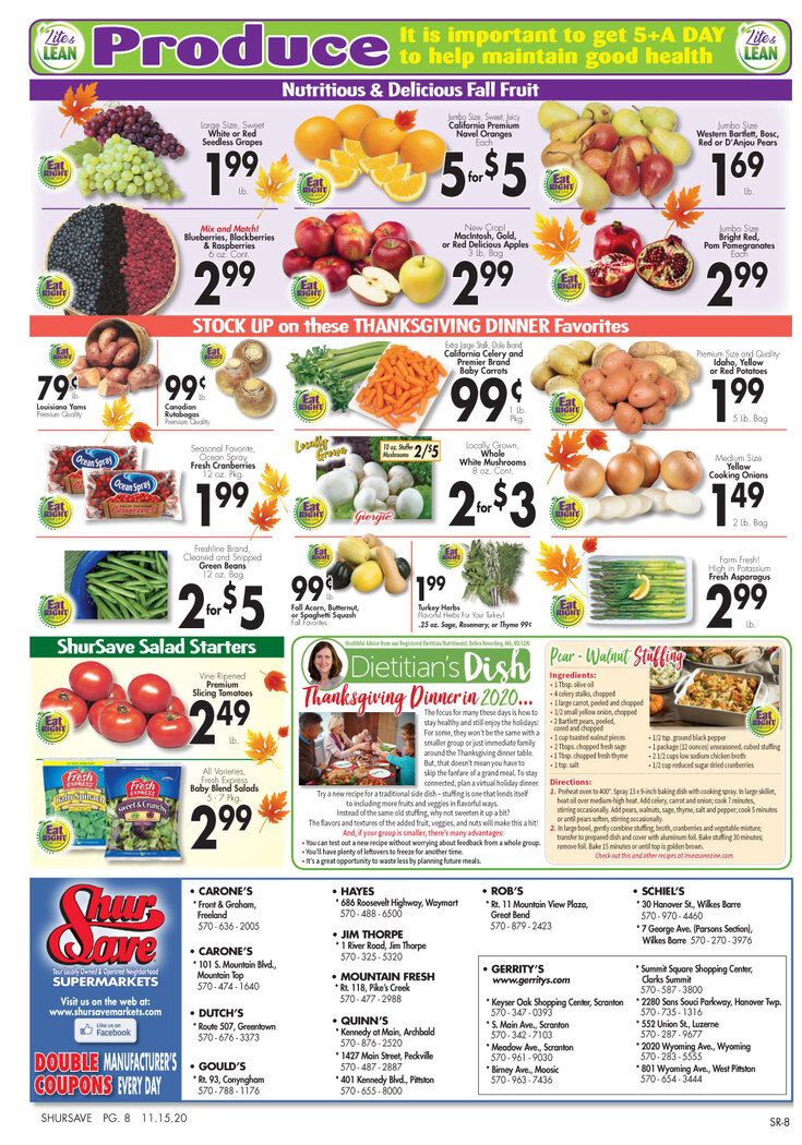 Gerrity's Thanksgiving Weekly Ad Flyer November 15 to November 21, 2020
