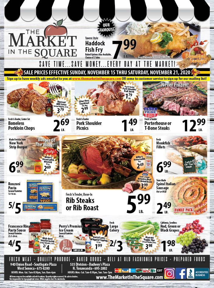 Market In The Square Thanksgiving Weekly Ad Flyer November 15 to November 21, 2020