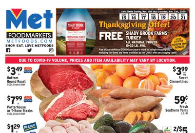 Met Foodmarkets Weekly Ad Flyer November 15 to November 21, 2020