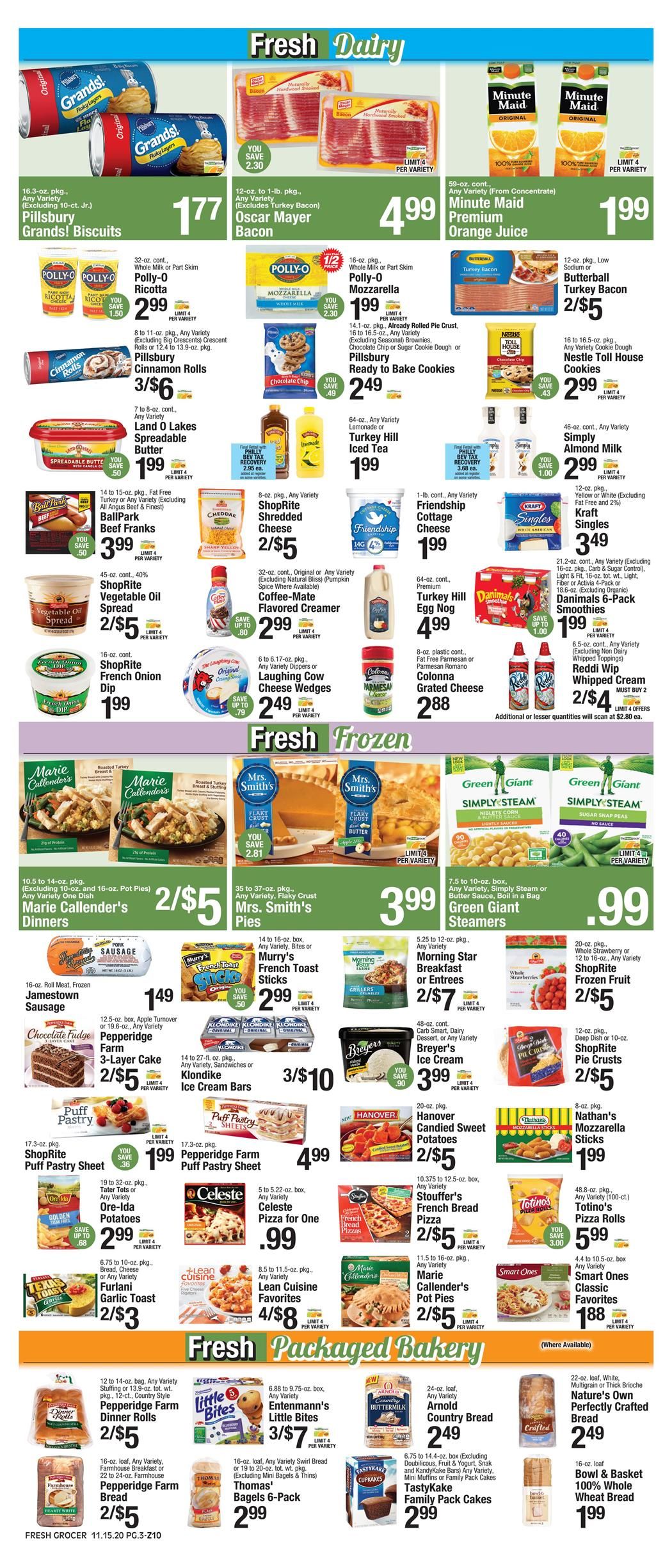 The Fresh Grocer Thanksgiving Weekly Ad Flyer November 15 to November 21