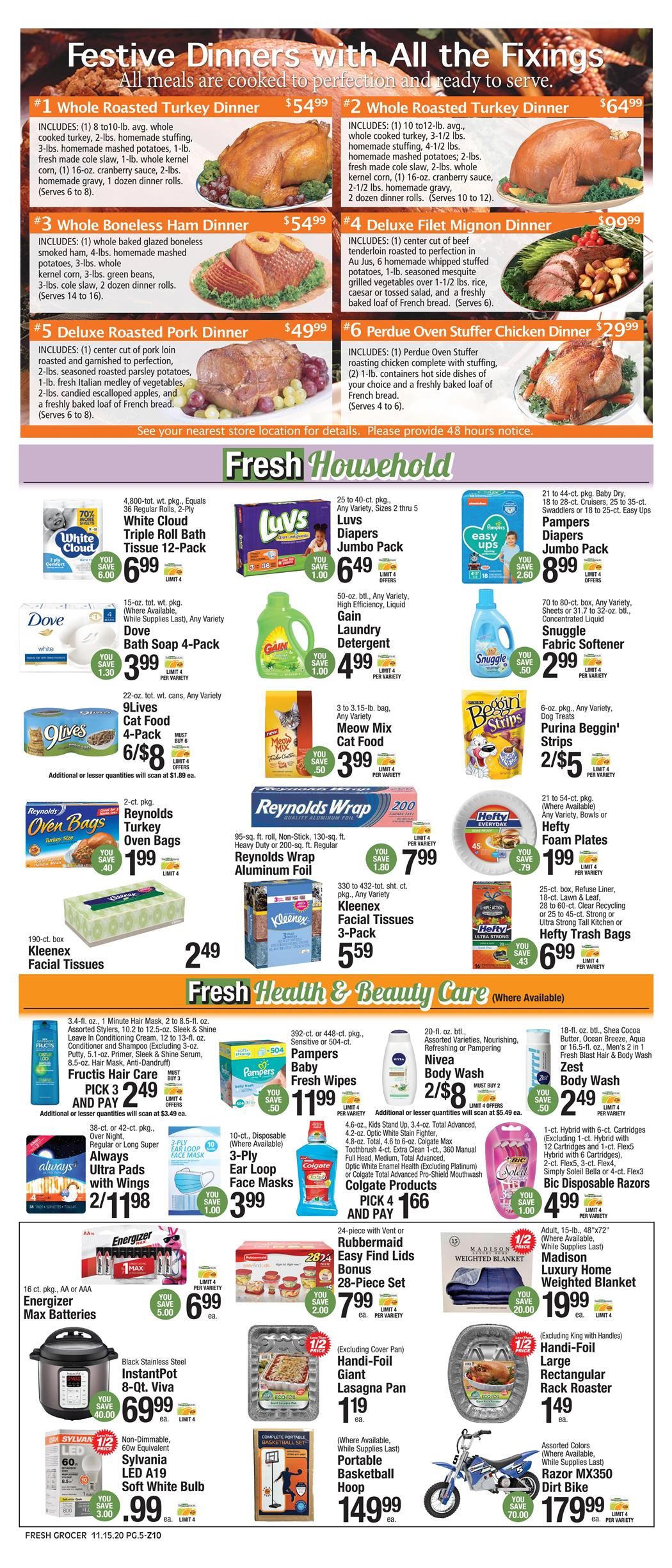 The Fresh Grocer Thanksgiving Weekly Ad Flyer November 15 to November 21