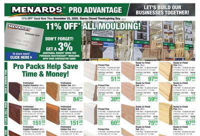Menards Weekly Ad Flyer November 15 to November 25