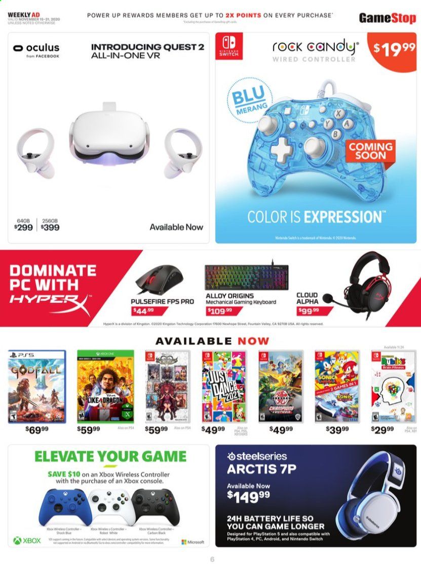 GameStop Weekly Ad Flyer November 15 to November 21