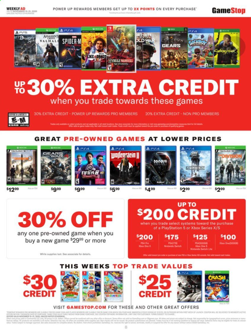 GameStop Weekly Ad Flyer November 15 to November 21