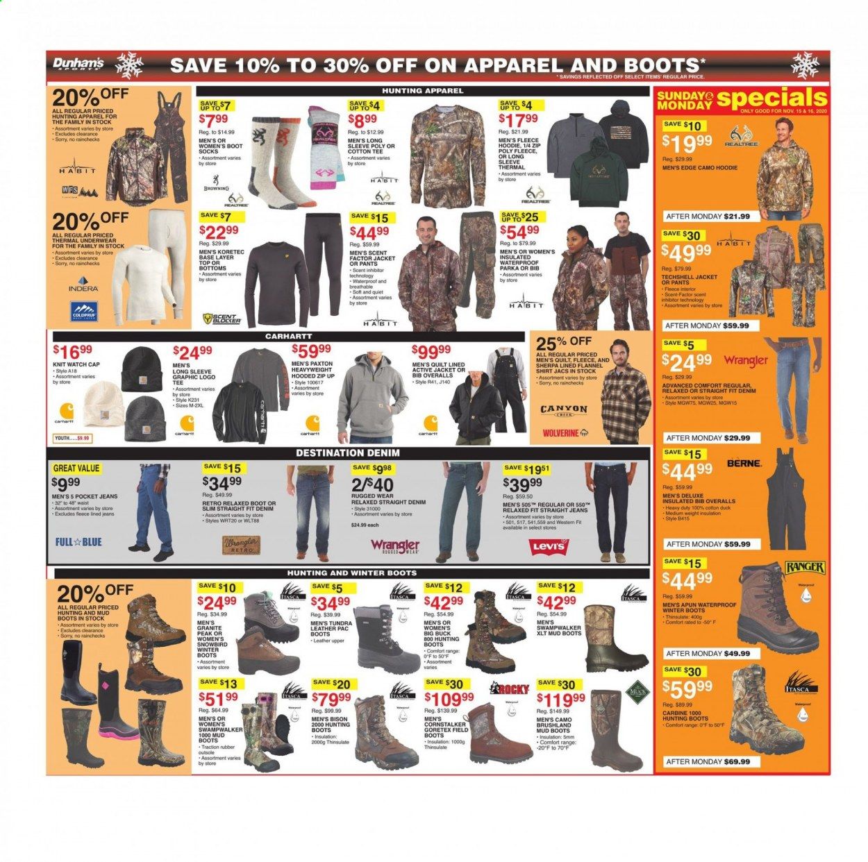 Dunham's Sports Weekly Ad Flyer November 14 to November 19