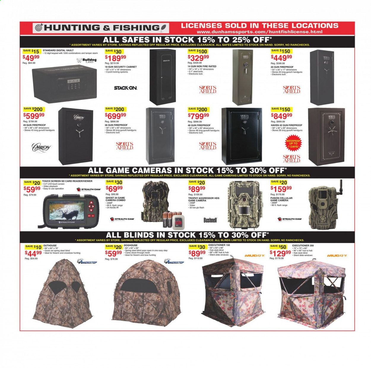 Dunham's Sports (MI, PA, WI) Weekly Ad Flyer November 14 to November 19