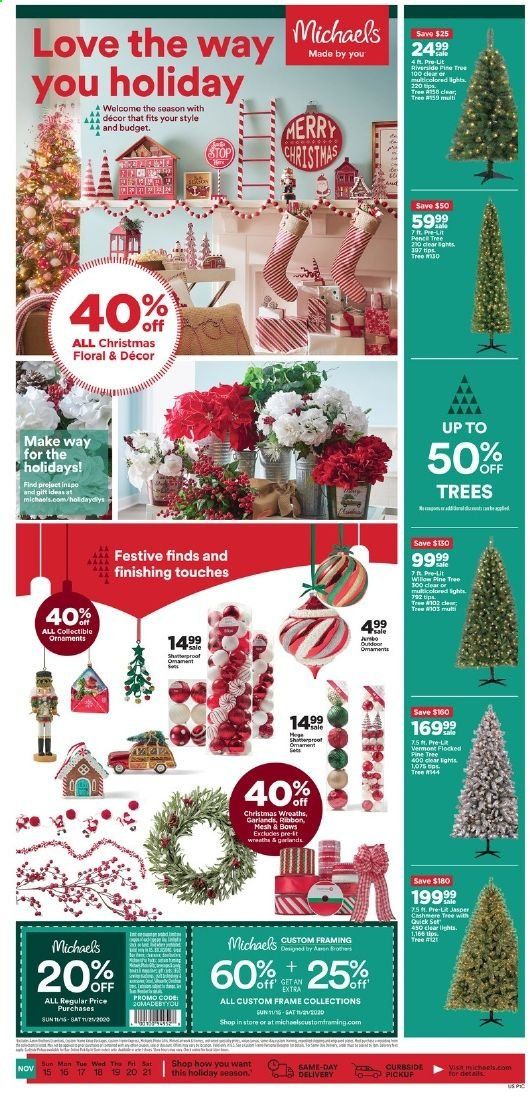 Michaels Weekly Ad Flyer November 15 to November 21