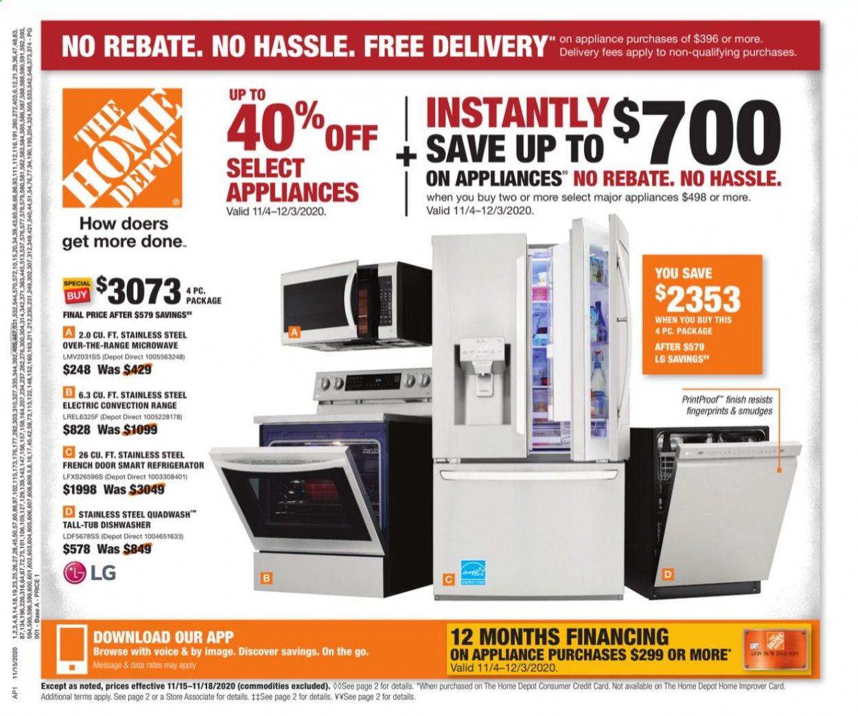 The Home Depot Weekly Ad Flyer November 15 to November 18