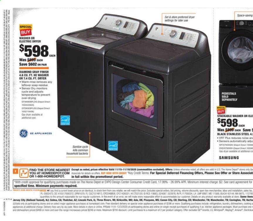 The Home Depot Weekly Ad Flyer November 15 to November 18