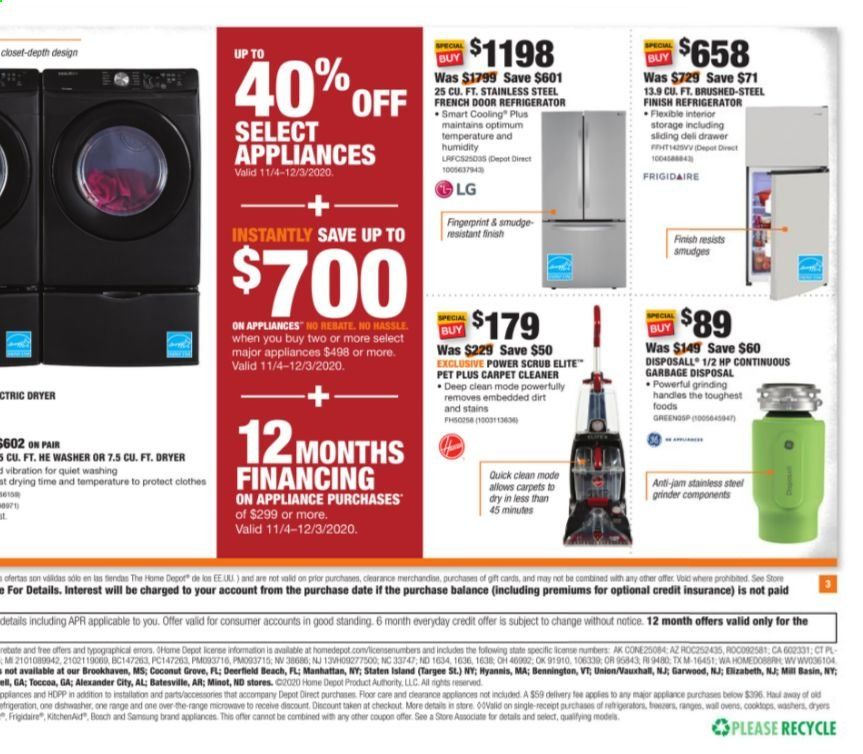 The Home Depot Weekly Ad Flyer November 15 to November 18