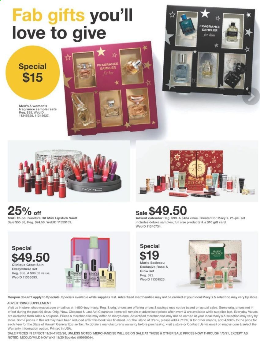 Macy's Weekly Ad Flyer November 24 to November 28
