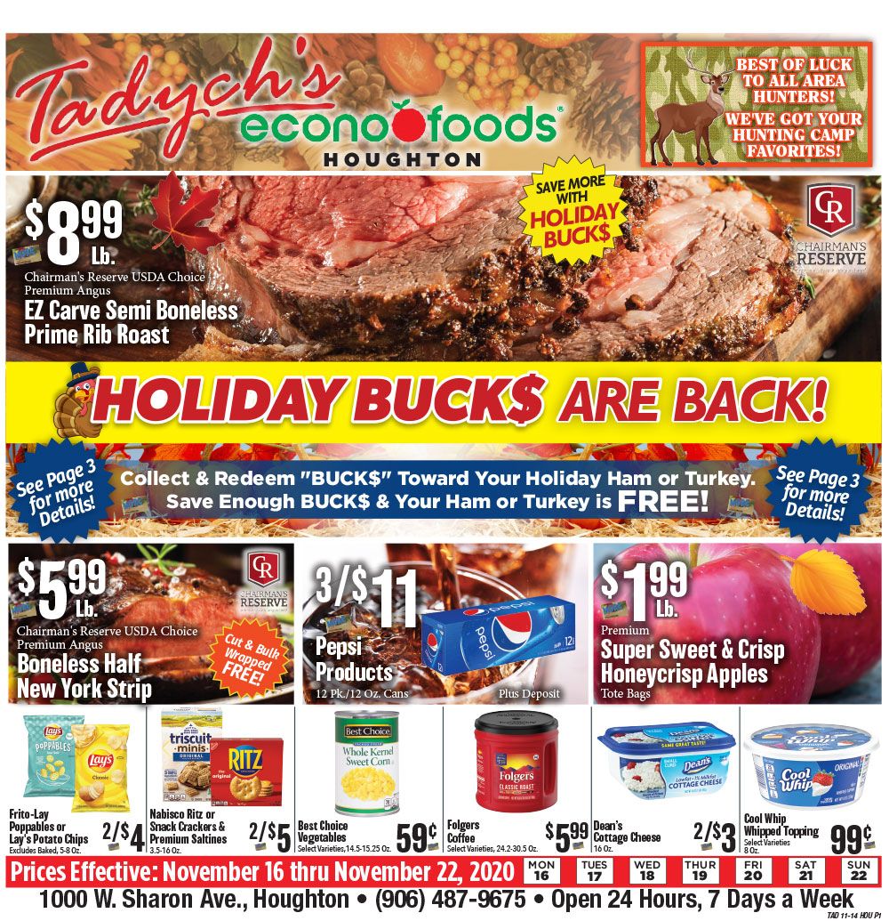 Tadych's Weekly Ad Flyer November 16 to November 22, 2020