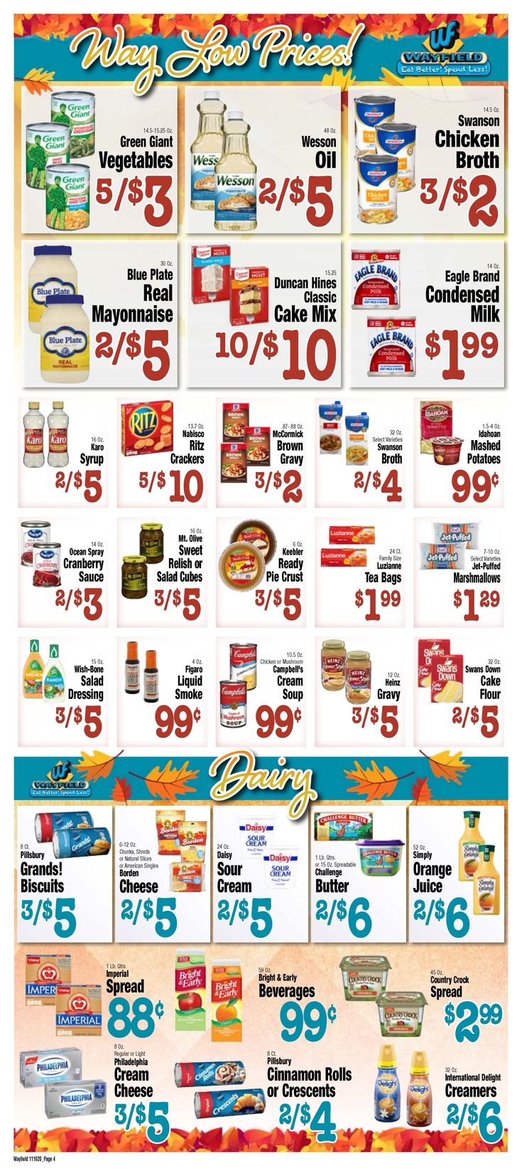 Wayfield Thanksgiving Weekly Ad Flyer November 16 to November 29