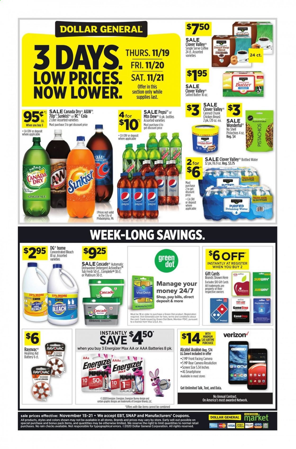 Dollar General (IA, MI, MN, NE, NY, OH, OK, PA) Weekly Ad Flyer November 15 to November 21