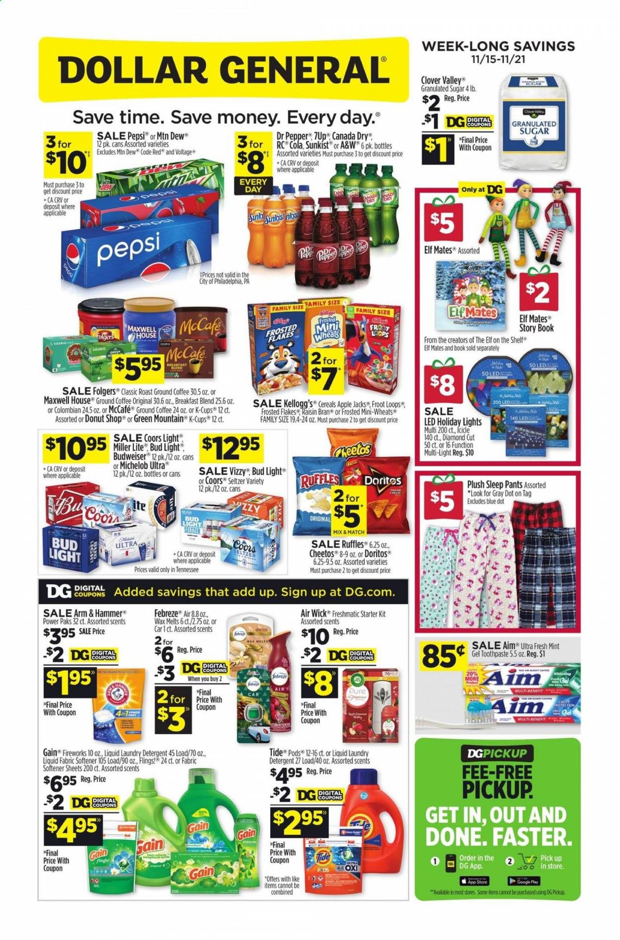 Dollar General (TN) Weekly Ad Flyer November 15 to November 21