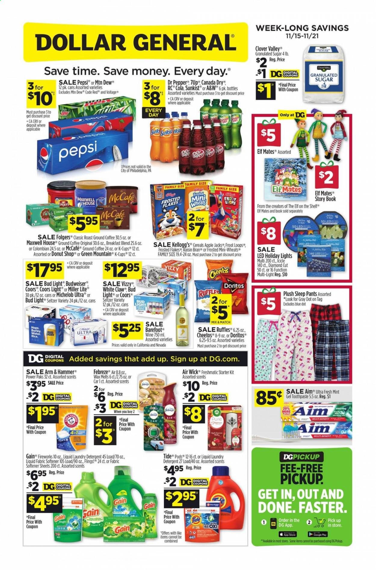 Dollar General (CA) Weekly Ad Flyer November 15 to November 21