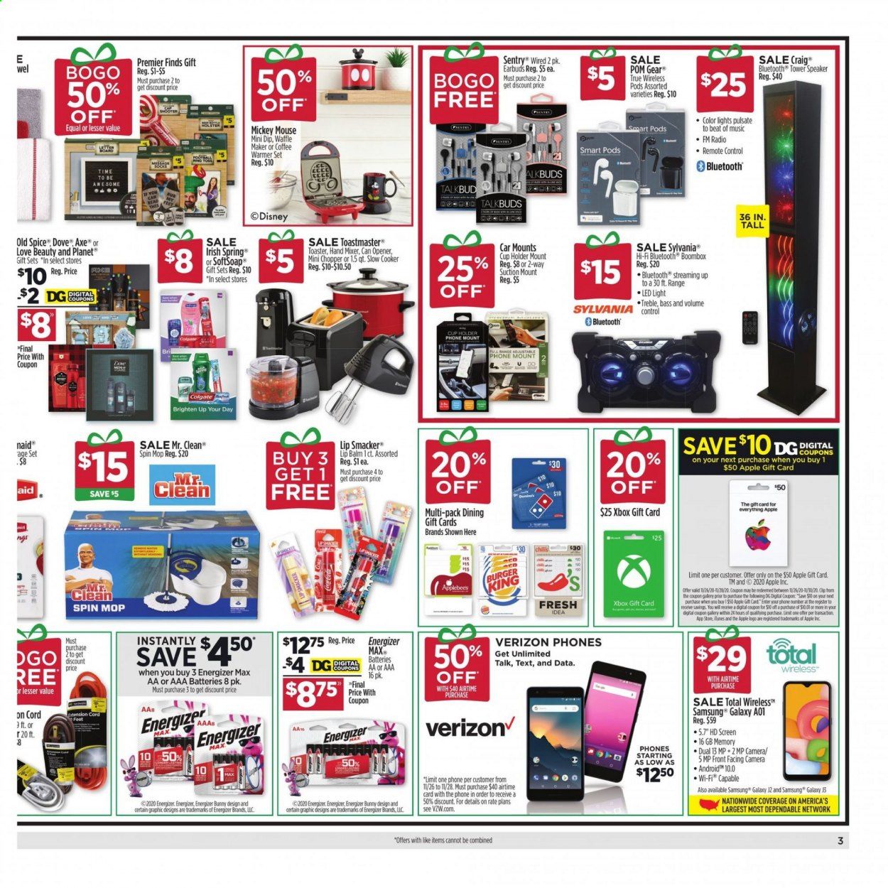 Dollar General (LA, MA, ME, RI) Weekly Ad Flyer November 27 to November 28