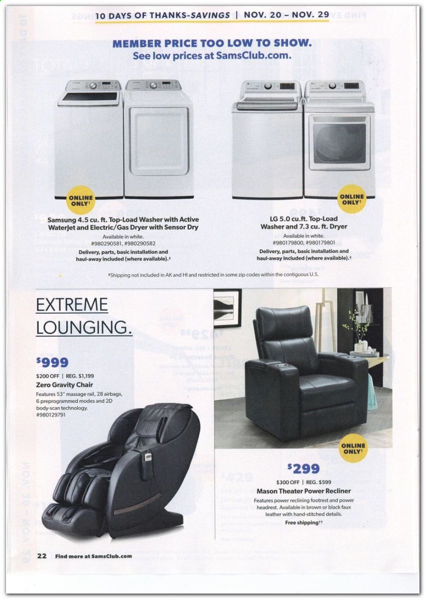 Sam's Club Weekly Ad Flyer November 20 to November 29