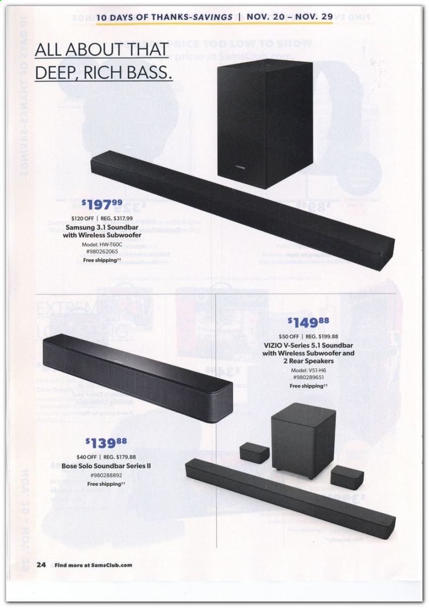 Sam's Club Weekly Ad Flyer November 20 to November 29