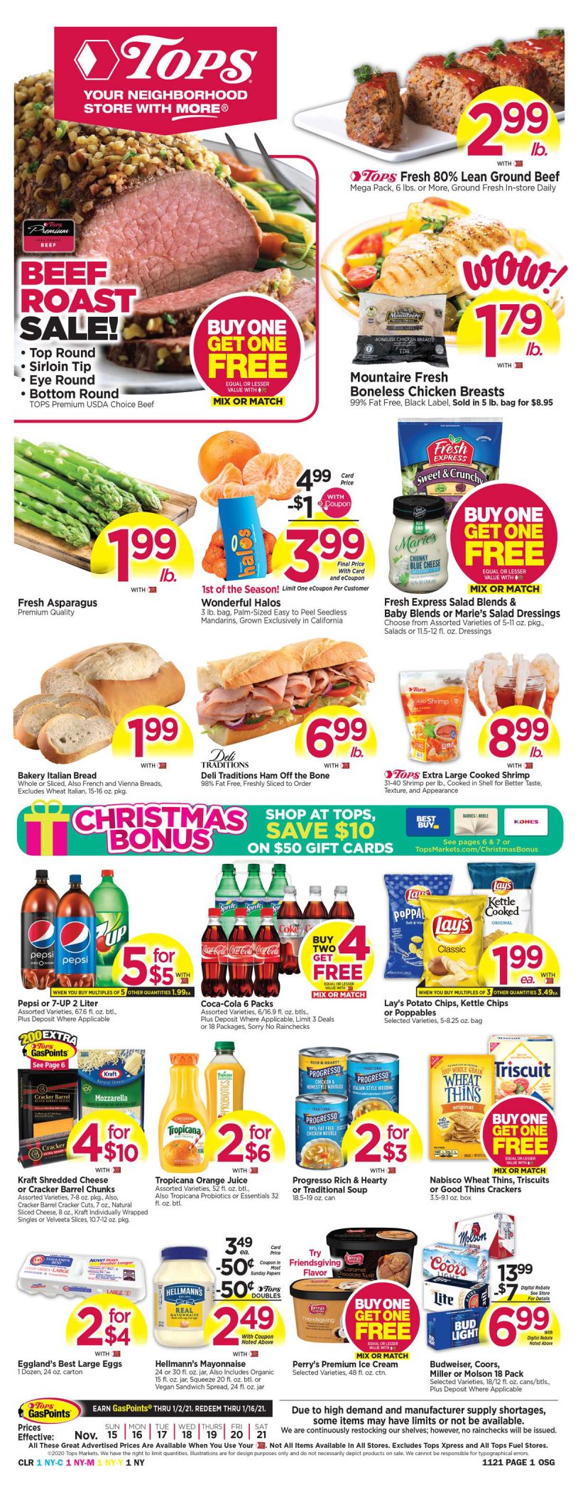 Tops Friendly Markets Weekly Ad Flyer November 17 to November 23, 2020