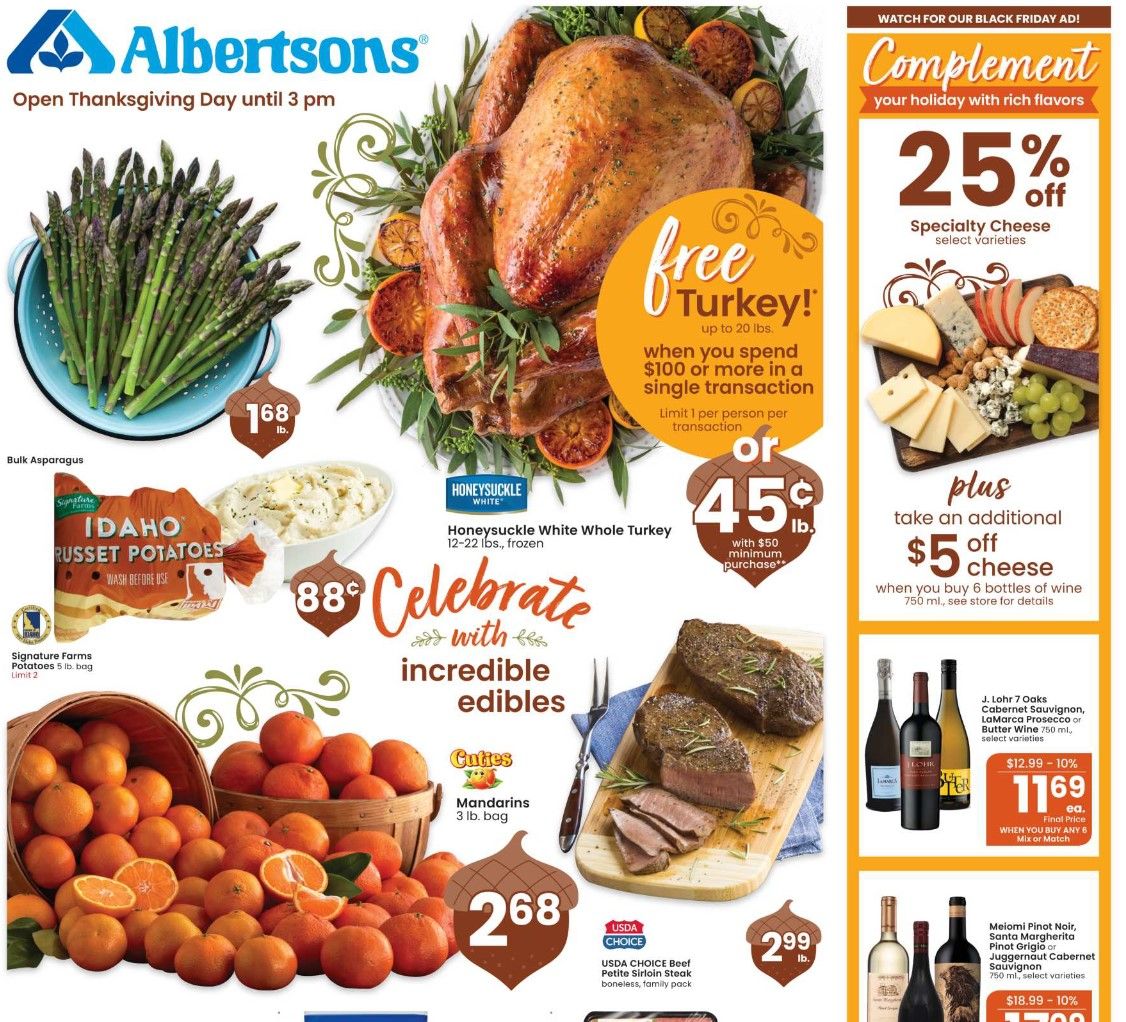 Albertsons Weekly Ad Flyer (11/18/20 – 11/26/20) & Albertsons Ad Preview
