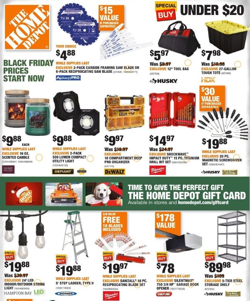Home Depot Black Friday 2020 Ad ~ BROWSE the Leaked Ad!