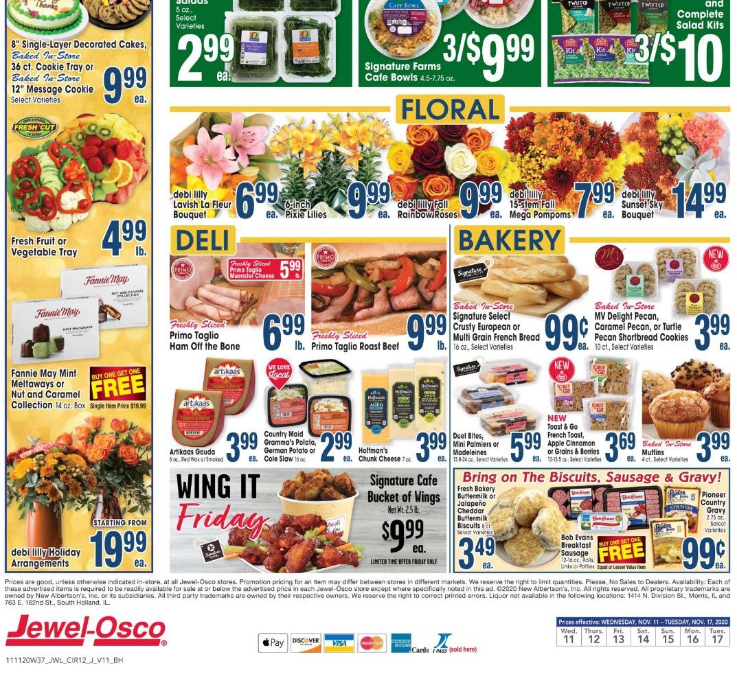 Jewel Osco Weekly Ad Flyer (11/11/20 – 11/17/20): Jewel Osco Ad Preview