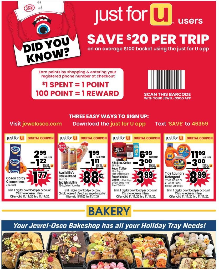 Jewel Osco Weekly Ad Flyer (11/11/20 – 11/17/20): Jewel Osco Ad Preview