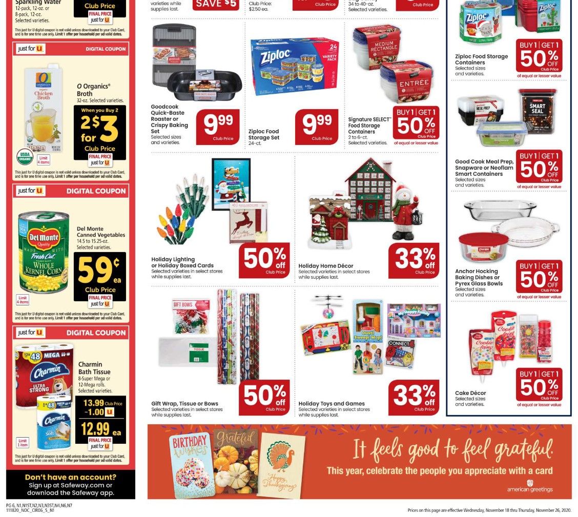 Safeway Weekly Ad Flyer (11/18/20 – 11/26/20) & Safeway Ad Preview