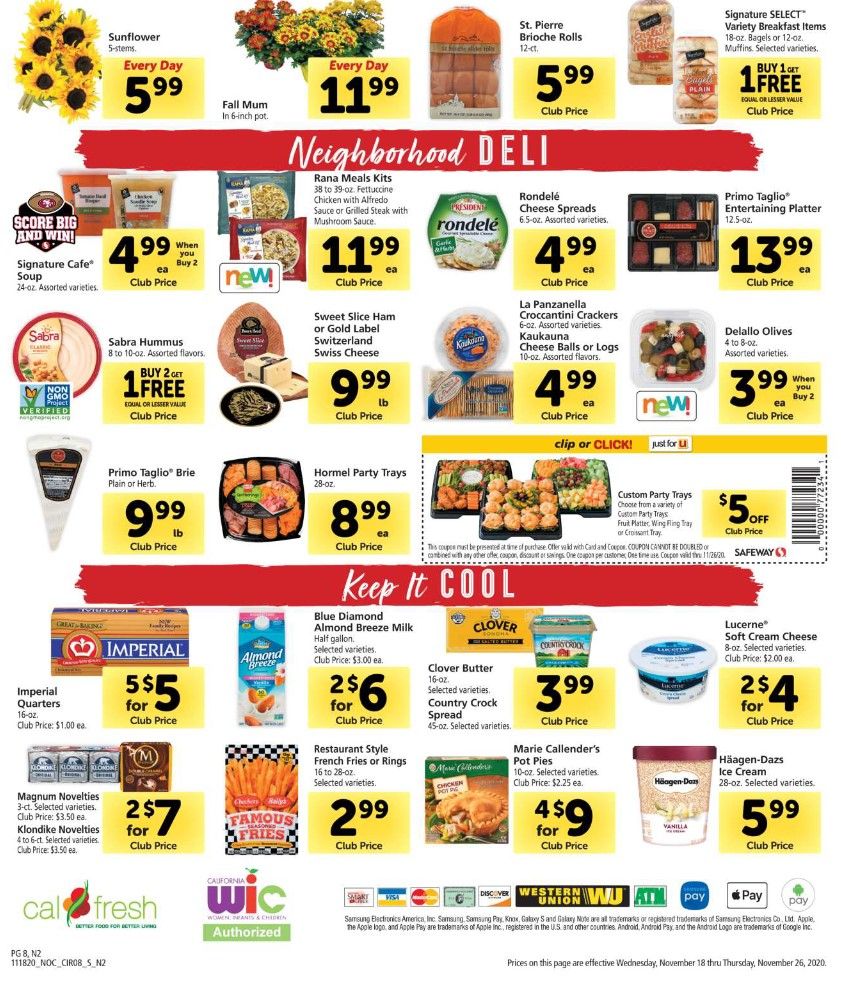 Safeway Weekly Ad Flyer (11/18/20 – 11/26/20) & Safeway Ad Preview