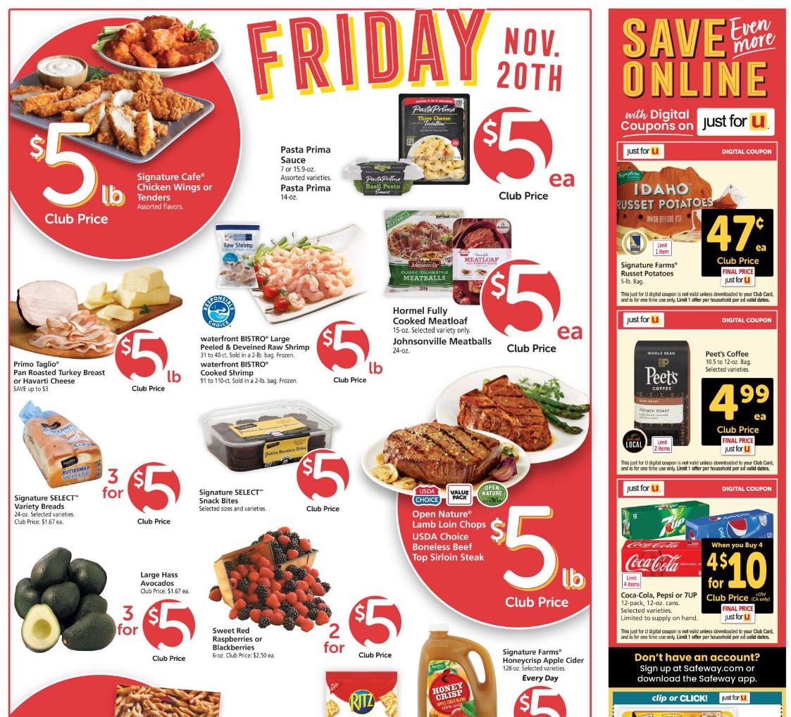 Safeway Weekly Ad Flyer (11/18/20 – 11/26/20) & Safeway Ad Preview