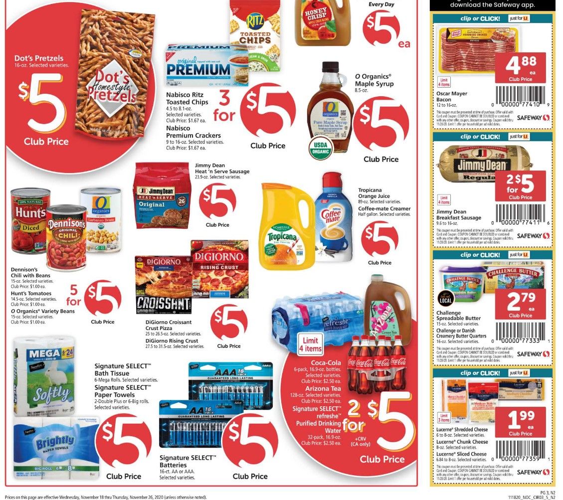 Safeway Weekly Ad Flyer (11/18/20 – 11/26/20) & Safeway Ad Preview