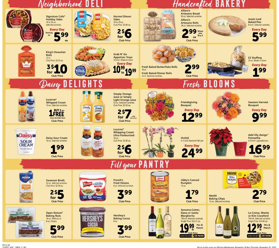 Safeway Weekly Ad Flyer (11/18/20 – 11/26/20) & Safeway Ad Preview