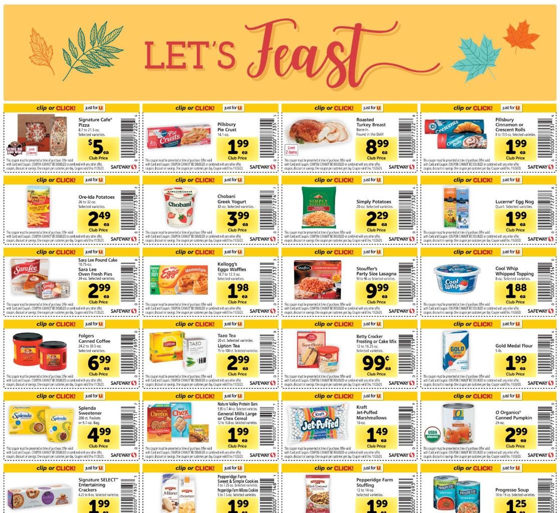 Safeway Weekly Ad Flyer (11/18/20 – 11/26/20) & Safeway Ad Preview